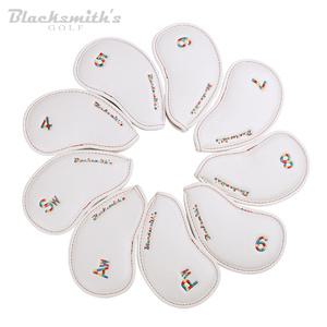 블랙스미스 고급형 골프 아이언 헤드커버(9개세트) 화이트레인보우