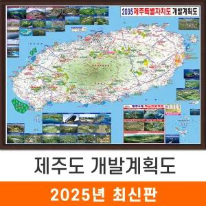 제주도 개발계획도 / 액자(특大) 특대 210x180cm 제주 특별자치도 지도 개발도 계획도 전도 지도코리아