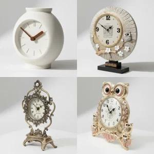 [국산]고품격 인테리어 엔틱 탁상시계/집들이 결혼 입학선물 알람시계 자명종 장식소품 장식품
