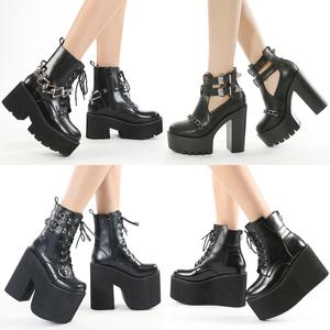 슈천지 발편한 여성 키높이 부티 통굽 가보시 워커 부츠 모음전 빅사이즈 265까지