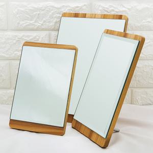 사각 우드 인테리어 침실 화장 거울 벽걸이 탁상 겸용