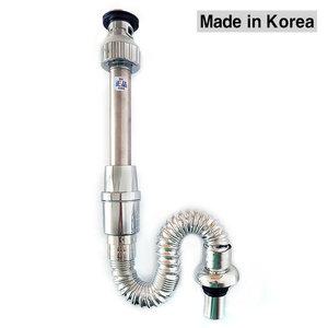 국산 세면대 부속품 세트/스크류오링 자동팝업/DH 아이트랩 배수구 배수관