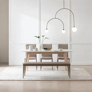 리바트 아르떼 레도바 6인 라운드 세라믹 식탁세트 토핑벤치형