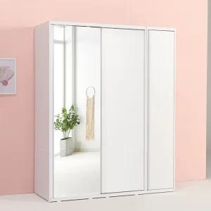 솔트 1600 슬라이딩 거울 행거 옷장+도어장 mcr103