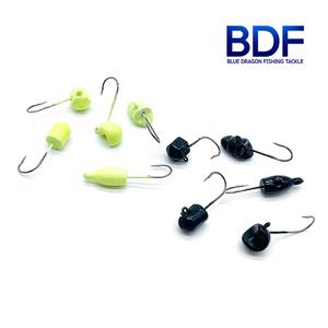 청룡조구 블랙 축광 지그헤드 5가지 헤드모양 1g 1.5g 2g 볼락 아징 전갱이