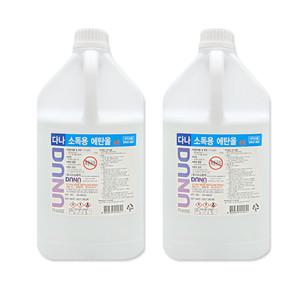 조은팜 다나 에탄올4L알콜83% 공간소독 무료전달 소독제2개 보건소 학교 소독제
