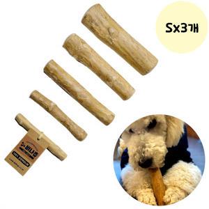 100& 커피나무 강아지 커피츄 이갈이장난감 우드스틱 비나츄 S x 3개