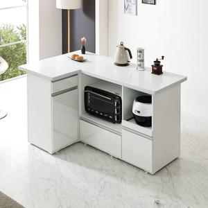 마담뚜하이 프리미엄 아일랜드식탁, 바디 하이그로시, 상판 인조대리석, 홈바, 광파 오븐 렌지대 수납.