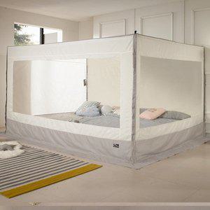 [알뜨리]소프트 사각 난방텐트 일반형 패밀리 세트(프레임포함) 방한 침대 보온 실내 바람막이 텐트