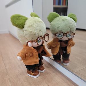 지오몽 15cm 20cm 브라운 가죽 자켓 세트(6피스)  인형옷 무속성 인형 의상 아이돌