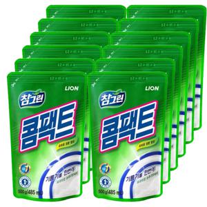 CJ라이온 참그린 콤팩트 주방세제 리필 500g 12개
