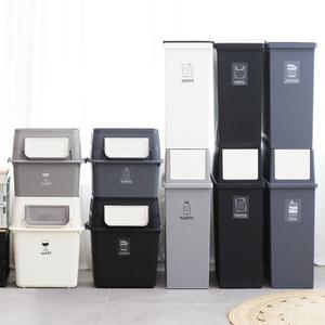 리빙스마일 가정용 재활용 분리수거함 쓰레기통 휴지통 40L 50L 상업용 대용량 틈새 정리