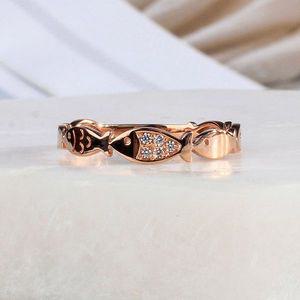 14K 18K 행운 골드 물고기 반지 애끼 검지 우정링 수능 재물 데일리 레이어드