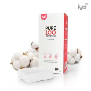 이야 PURE 100 순면화장솜 1박스 100매(60*70mm) 저자극 워터젯 가공