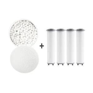 염소제거키트 1개+리필세디먼트 필터 4개 / 온오프 샤워헤드 녹물제거필터 절수 불순물 교체 화장실 욕실용품