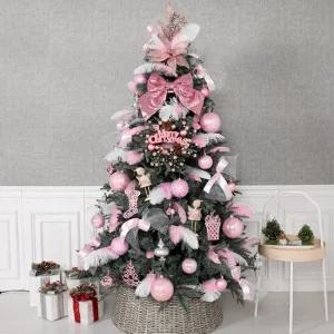 크리스마스 트리 나무 장식 풀세트 고급 아멜리아스팽글그레이 180cm  양면) 성탄절 PE PVC 대형 소품 용품