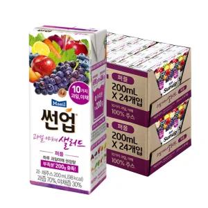 썬업 과일야채샐러드 퍼플 200ML 48팩 /쥬스/주스/과즙/음료