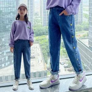 [삐삐네옷가게] 여아 주니어 배기하트 데님 봄가을 초등학생 청바지 단품