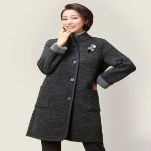 [마담엘레강스][마담엘레강스] 나디아 바인딩 소프트 하프 코트 K214CT01