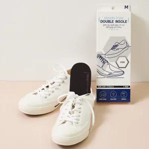 푹신한 더블 쿠션 신발 깔창/발편한 기능성 운동화 안전화 군화 메모리폼 키높이 인솔 뒤꿈치 발 발바닥 통증 패드 라텍스 구두 등산화 족저근막염 남자 군대 군인 컨버스 단화 스니커즈