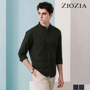 [지오지아] 린넨 코튼 슬림 밴드카라 셔츠 A (AEB2WC1101_A)