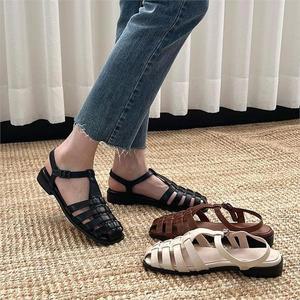 [오노마] ONM 격자무늬 스트랩 글래디에이터 여행샌들 여름신발