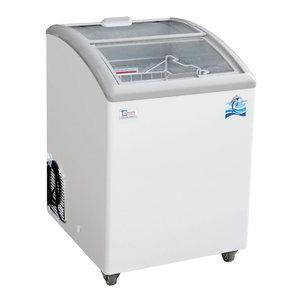 (주)정진초저온 라운드 냉동쇼케이스 SSD-142Y (142리터) 얼음컵냉동고