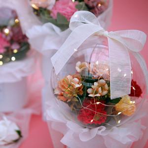 어버이날 카네이션 꽃풍선 소형 플라워 LED조명 아크릴풍선