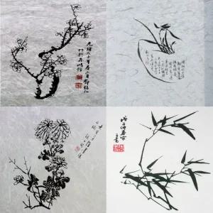 사군자 한지 썬팅창호시트 보온 결로방지 사생활보호