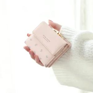 플라워 반지갑 여성 미니 카드지갑 데일리반지갑 학생지갑