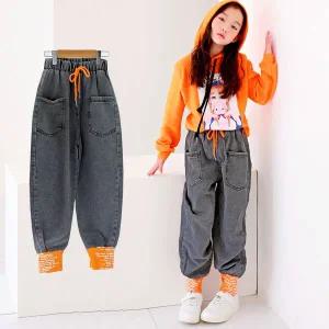 [보리보리/초딩하우스]오렌지청바지(봄가을) 주니어여아의류 초등학생옷 주니어청바지 초등청바지