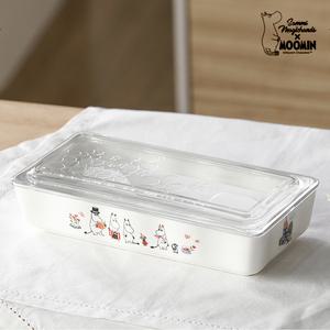 무민 도자기 사각 수저보관함 / 아크릴뚜껑 물빠짐 수저통 본차이나