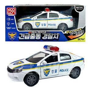 유원 긴급출동 경찰차 메탈 풀백 미니카 완구