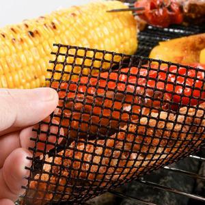 바베큐 그릴 메쉬 석쇠 매트 재사용 가능한 캠핑 다용도 숯불 불판 그릴 매트