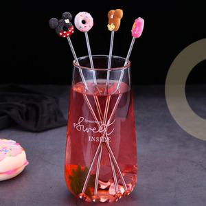 귀여운 도넛 머들러 홈 카페 모히또 하이볼 칵테일 커피 롱 스푼 머들러