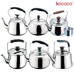 코카코 스테인리스 물주전자 모음 1L부터 10L 대용량 소리나는 휘슬 주전자 IH 인덕션 가능