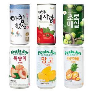 한번에먹자 작은캔 혼합 6종 각5캔 / 아침햇살+내사랑토마토+초록매실+프레주망고+프