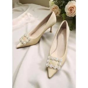 [갤러리아] [센터시티] 고세 실크 큐빅 드레스 펌프스 OZP4S023 베이지
