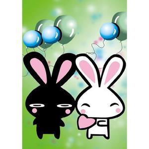 [OFM6Q0R1]토끼 친구 보석십자수 이젤세트 10x15