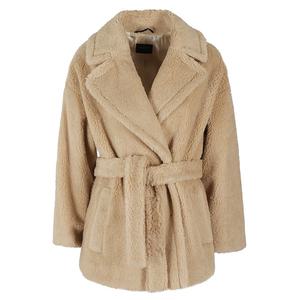 [MAX MARA] 24SS RAMINO 벨티드 퍼 코트 베이지 2415081071 005