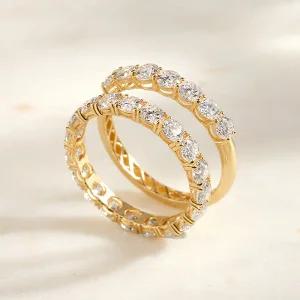 [골드팡] 14k 가디스 모이사 다이아몬드 가드링 반지