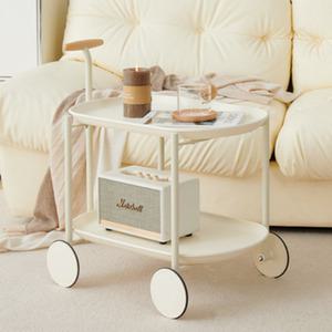 유니크한 디자인 우드 핸들 트롤리 2컬러 왜건 사이드 정리 수납 카트 주방 미용샵 인테리어 소품