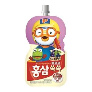 뽀로로 홍삼쏙쏙 포도 블루베리 100ml 20팩