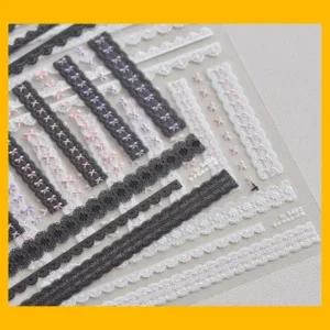 리본네일스티커 레이스 티커