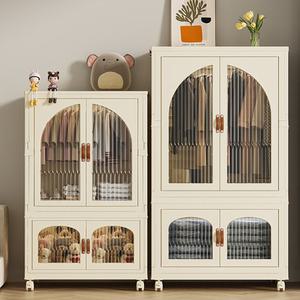 리빙원 원룸 이동식옷장 양문형 옷 수납함 대형 리빙박스 정리함 캐비넷 폴딩박스