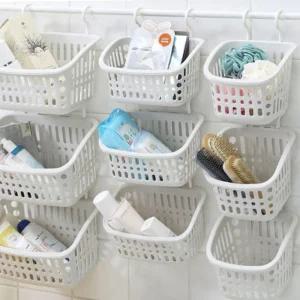 걸이형 행잉 바스켓 드라이기 바구니 수건 보관함 사탕 아기 장난감 과자 수납 간식 양말 사각 욕실 정리