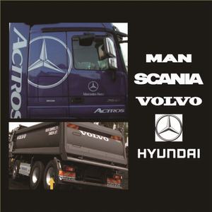 대형트럭 중장비 데칼스티커 반사스티커 볼보 스카니아 벤츠 현대 만트럭