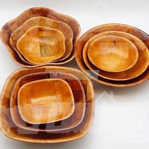 자작용기 나무그릇 팝콘볼 디저트 안주 호프집 뻥튀기 안주접시(정사각, 원형, 꽃)