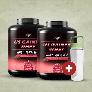 유에스게이너웨이 3.2kg 2통 게이너 단백질 헬스보충제 프로틴 벌크업 살찌는 탄수화물보충제