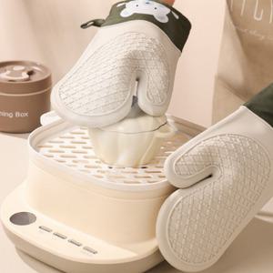 실리콘 내열 오븐용 장갑 2P 베이킹 조리 안전 뜨거운 주방장갑